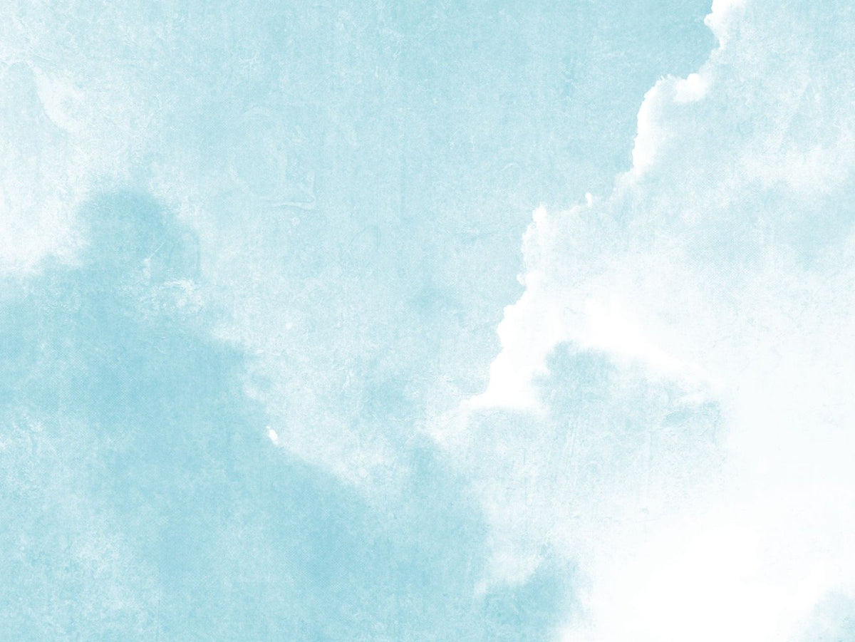 Watercolor Sky Clouds Wallpaper Murals in your room — zoomed