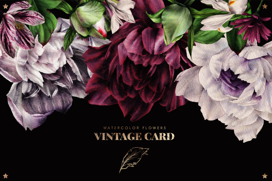 Dark Peonies flowers Wallpaper Murals