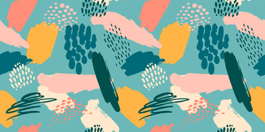 Multicolor Abstract Shapes Artistic Pattern Wallpaper