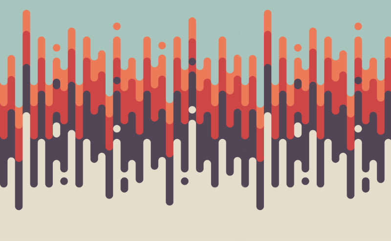 Abstract Retro Vintage Strip Pattern Wallpaper Mural in your room — zoomed
