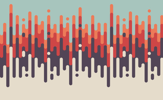Abstract Retro Vintage Strip Pattern Wallpaper Mural