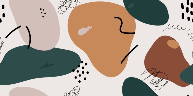 Brown Abstract Shape Soft Muted Color Wall Murals in your room
