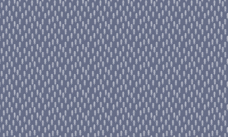 Navy Blue & White Scandinavian Pine Trees Wallpaper in your room