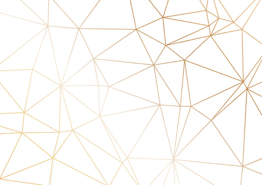 Gold Polygonal Strip Geometric Wallpaper Murals