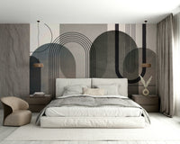 Muted abstract arches wallpaper for walls

