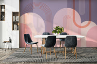 Purple and pink arch pattern wallpaper

