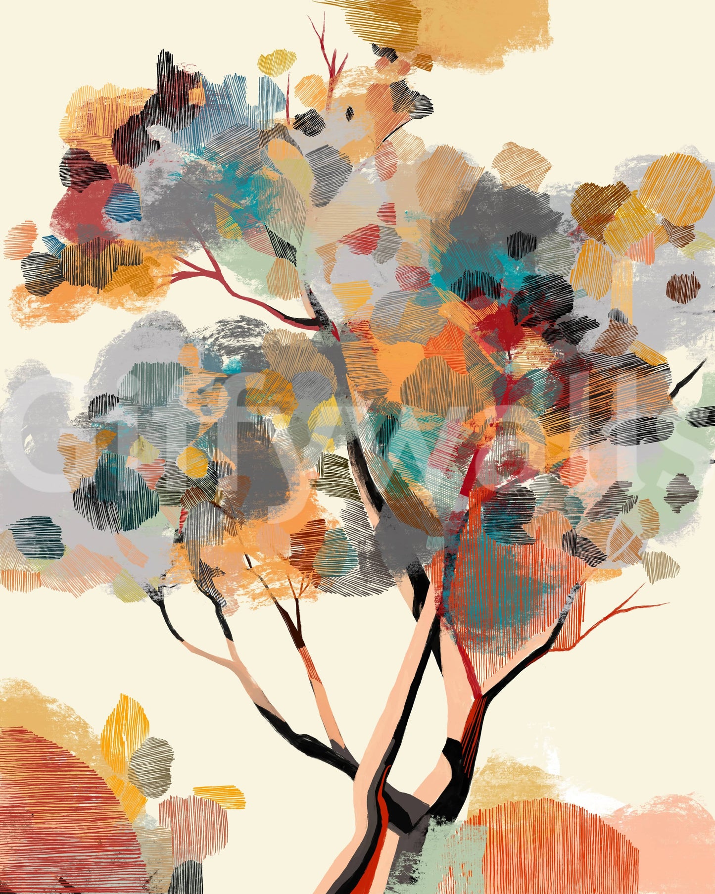 Autumn Tree Wall Mural