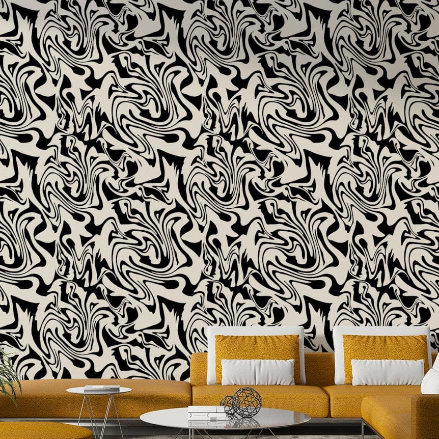 Abstract Liquid liquid wall covering

