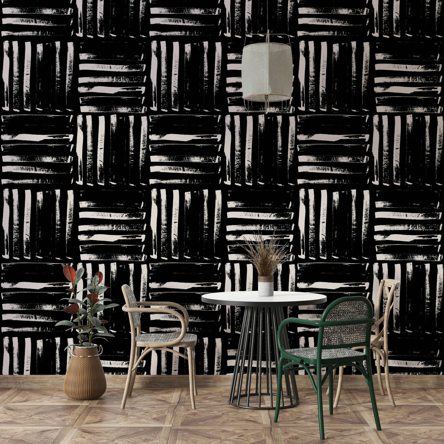 The style is artistic and minimalist.
