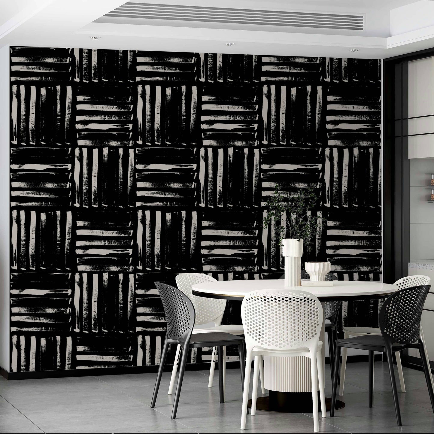 The stripes have a slightly imperfect, hand-painted quality.
