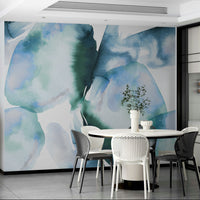 Blue abstract scenery mural for modern interiors

