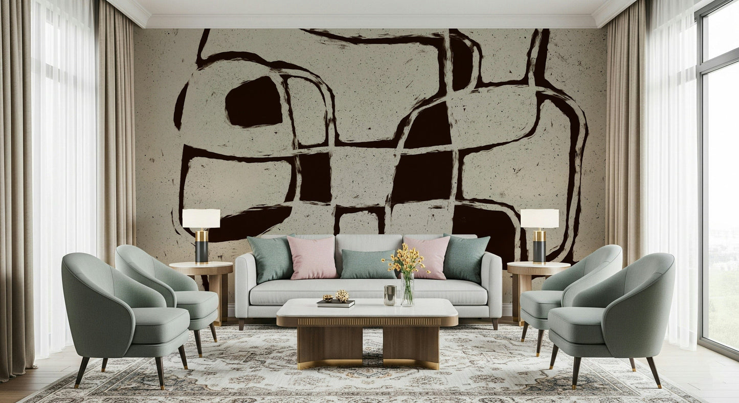 A classic abstract design wallpaper for walls.