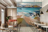 Living room abstract wallpaper

