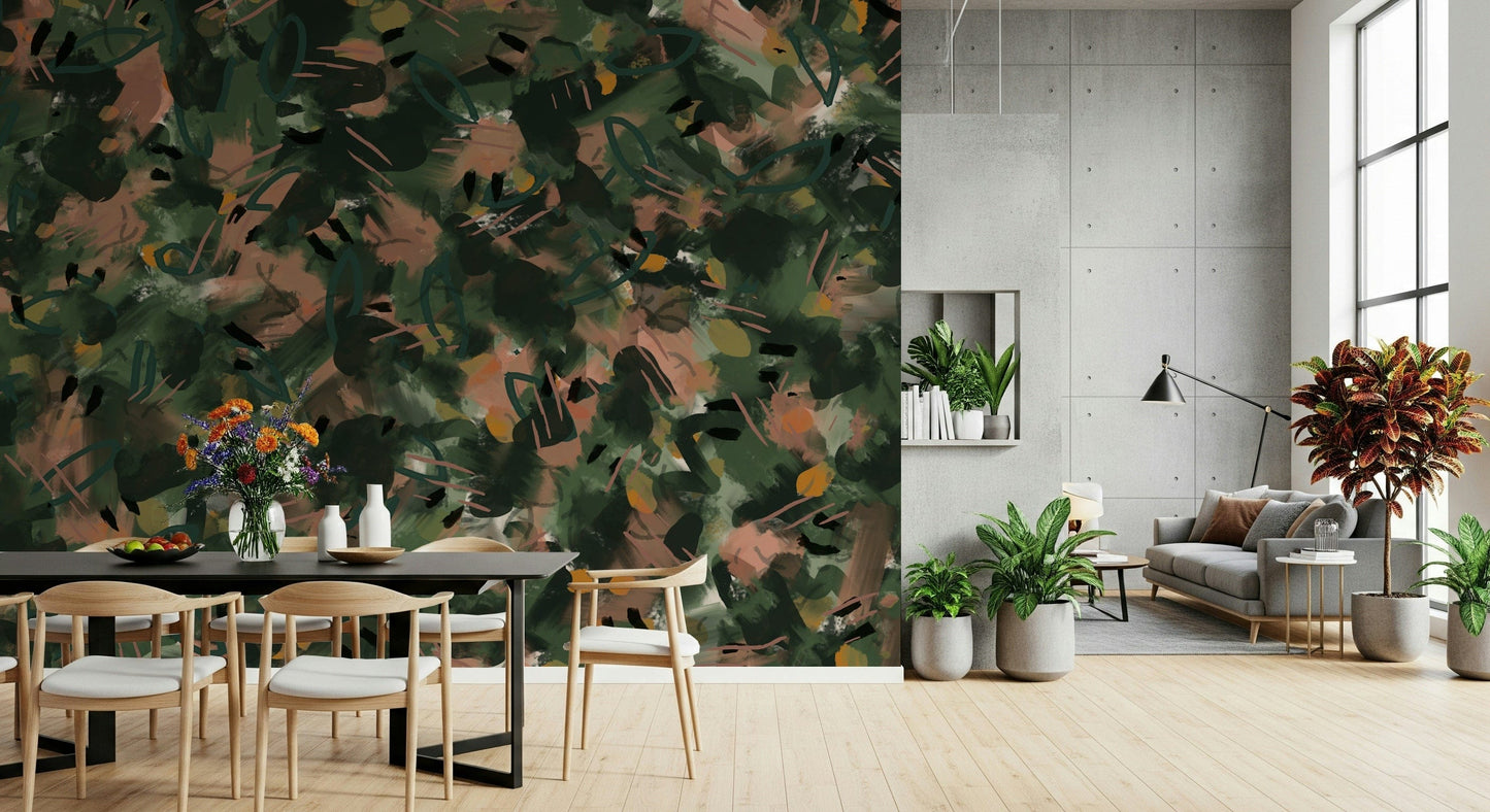 Abstract Earth Tones Wall Mural -2607083