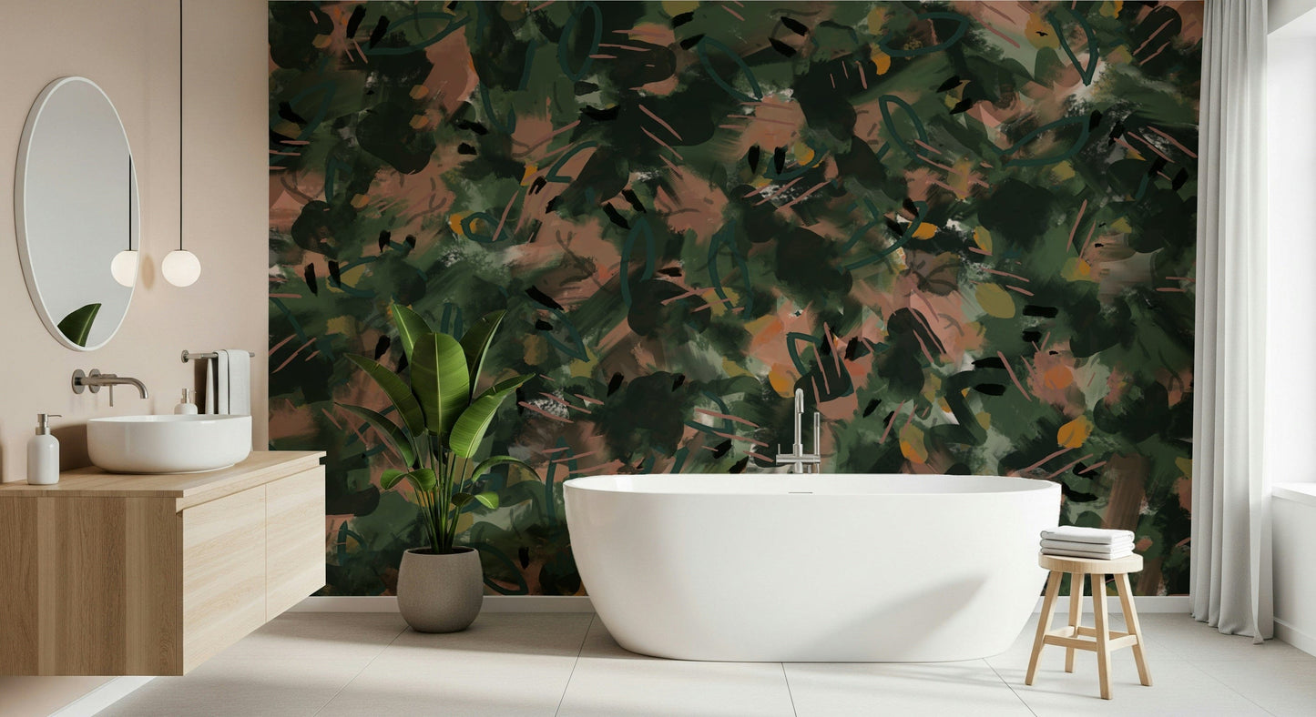 Abstract Earth Tones Wall Mural -2607083