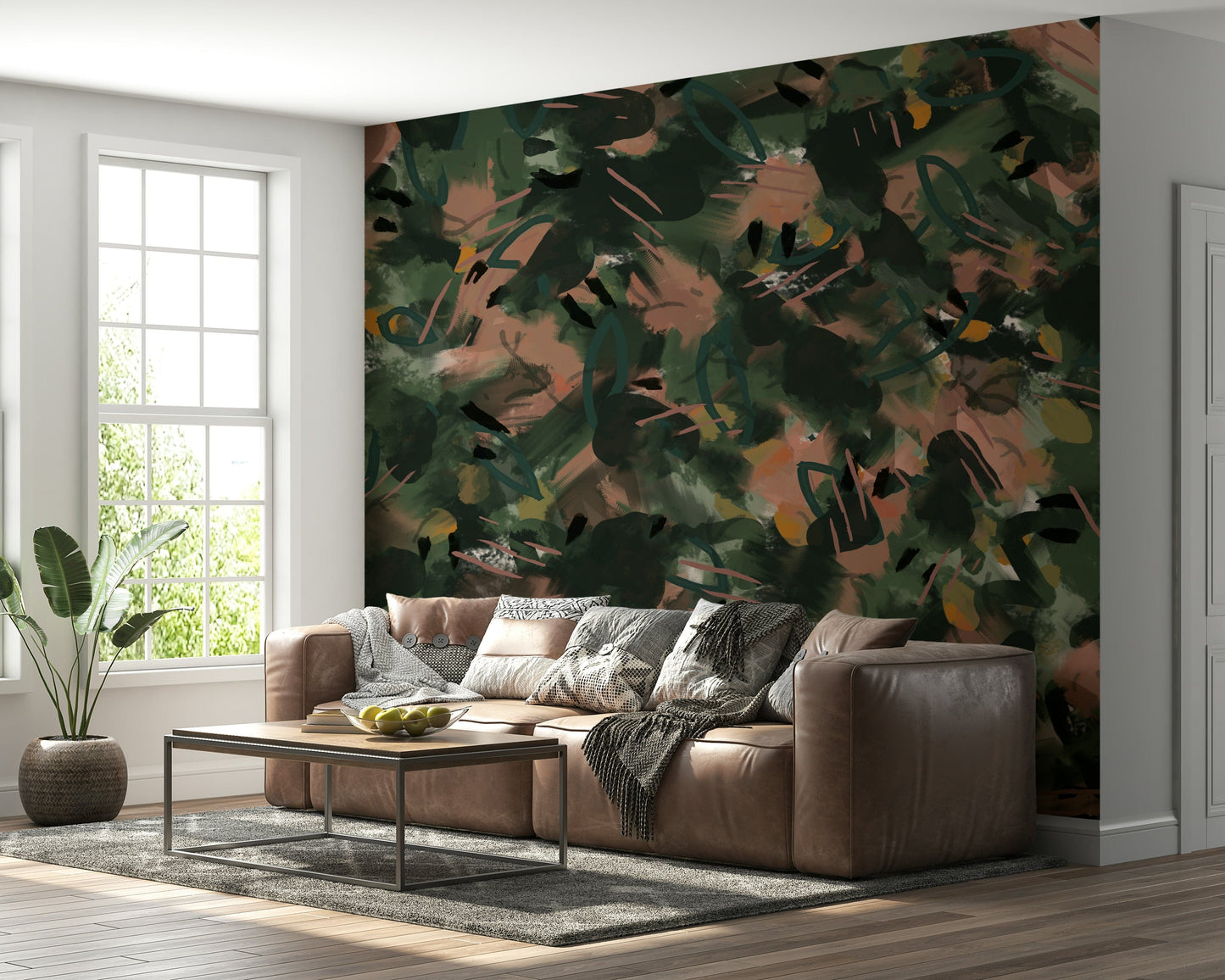 Abstract Earth Tones Wall Mural -2607083