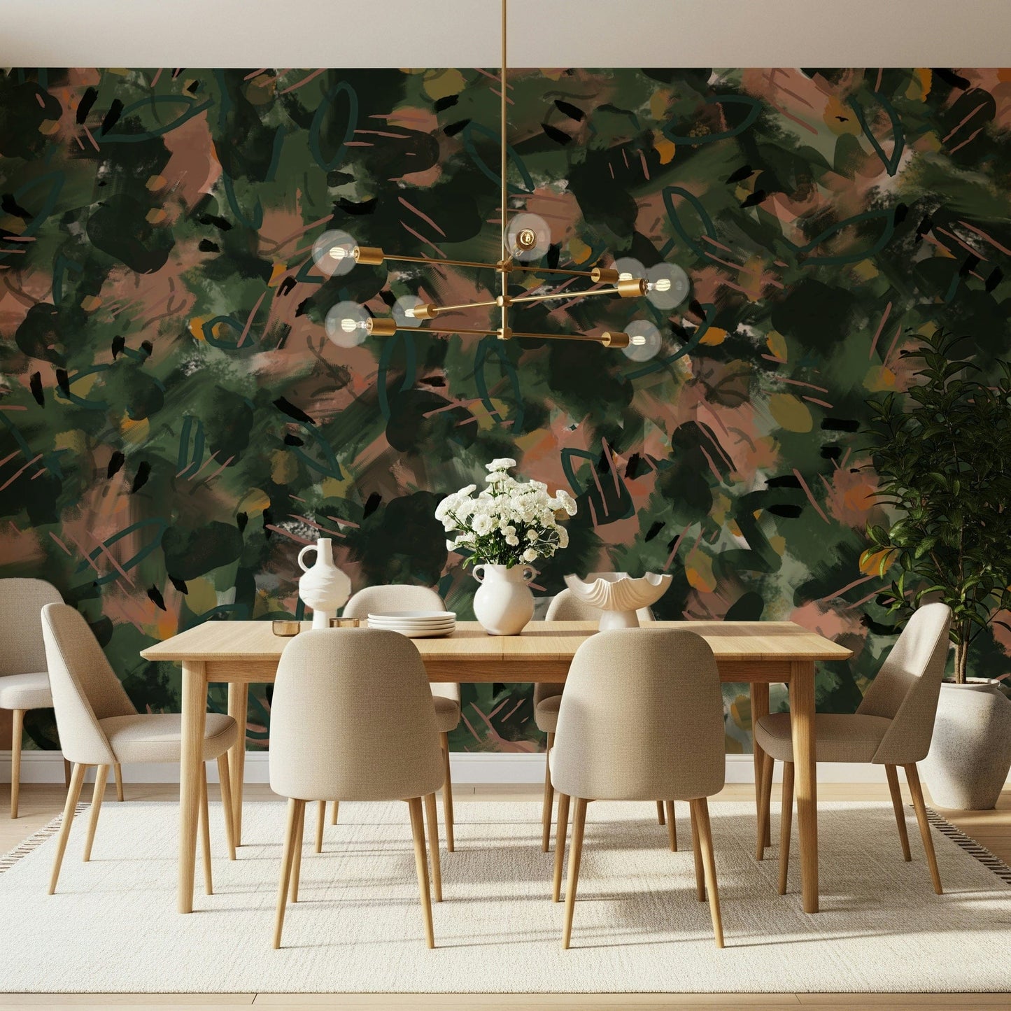 Abstract Earth Tones Wall Mural -2607083