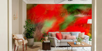 Vibrant red petals wall mural
