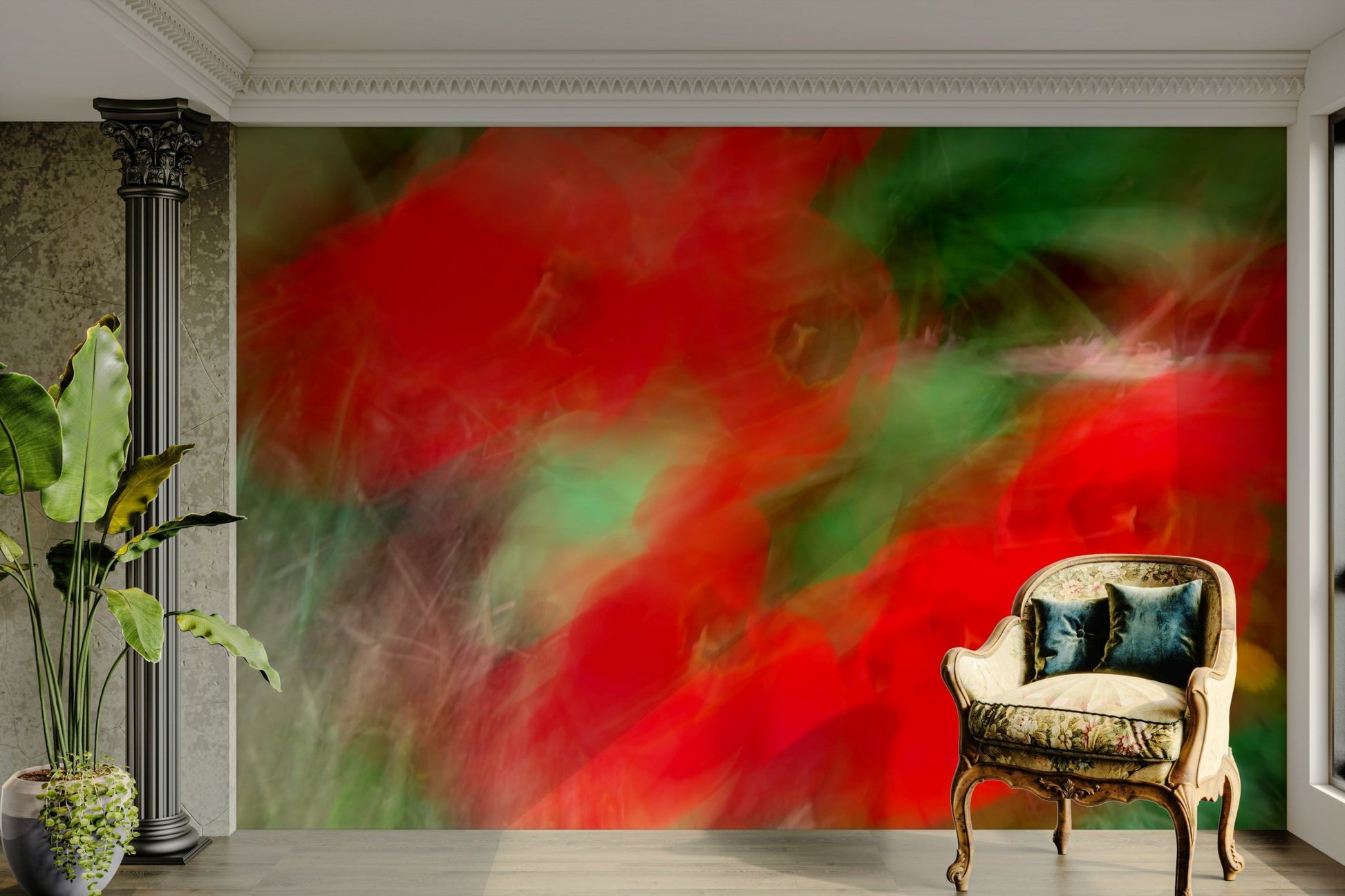 Soft focus flower wall mural
