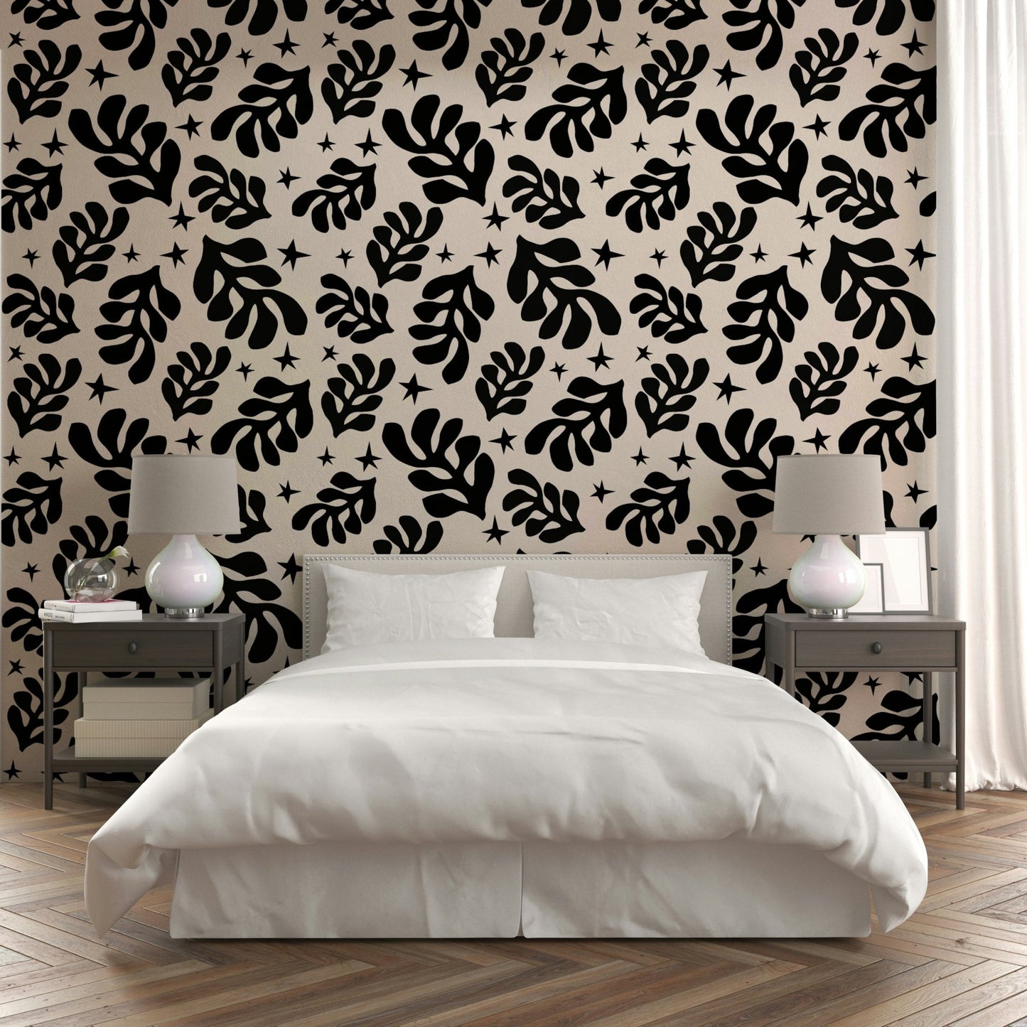 The style is abstract and has a peaceful, contemporary feel.

