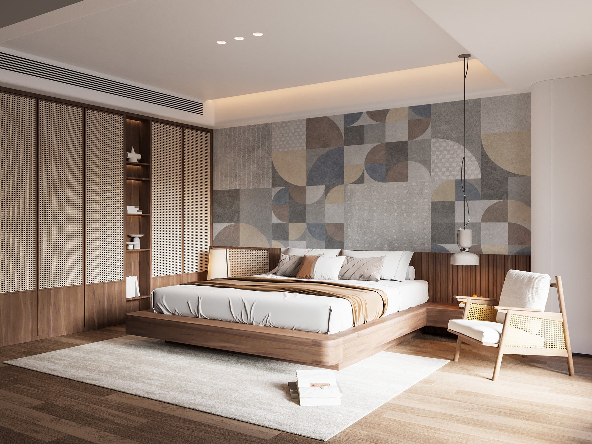 Abstract Cement Texture Geometric Wallpaper - Giffywalls