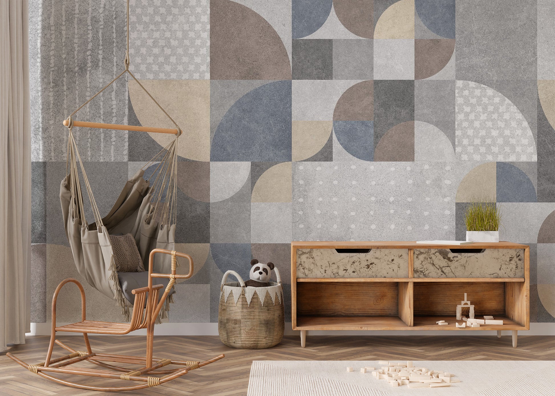 Abstract Cement Texture Geometric Wallpaper - Giffywalls