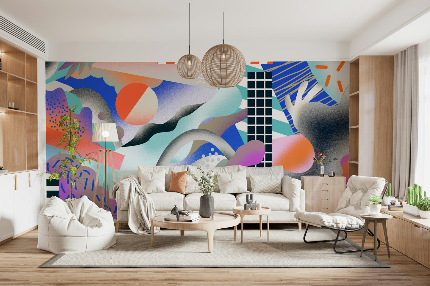 A classic abstract grain wallpaper for walls.

