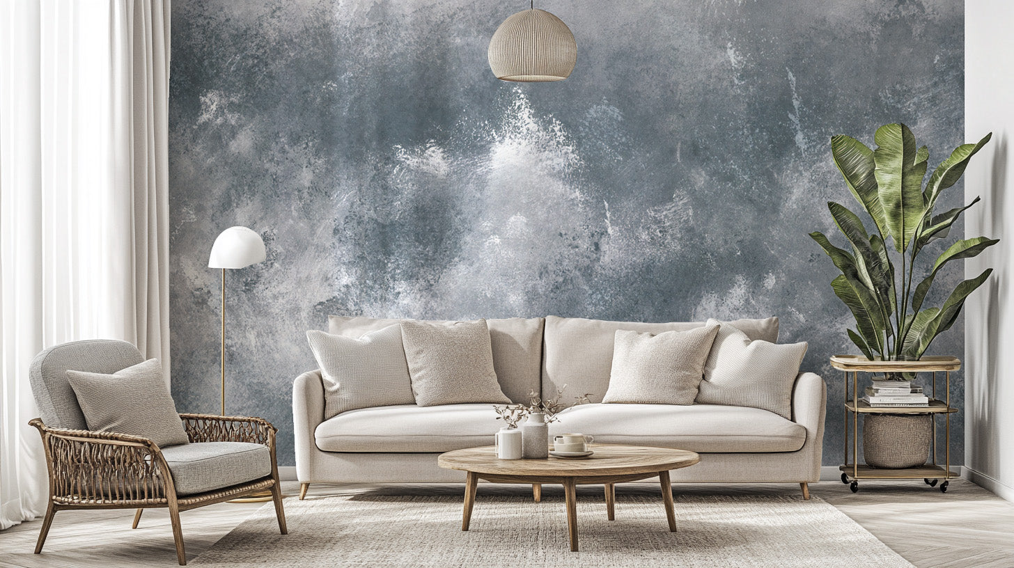 Subtle abstract grey grunge wallpaper with industrial charm.
