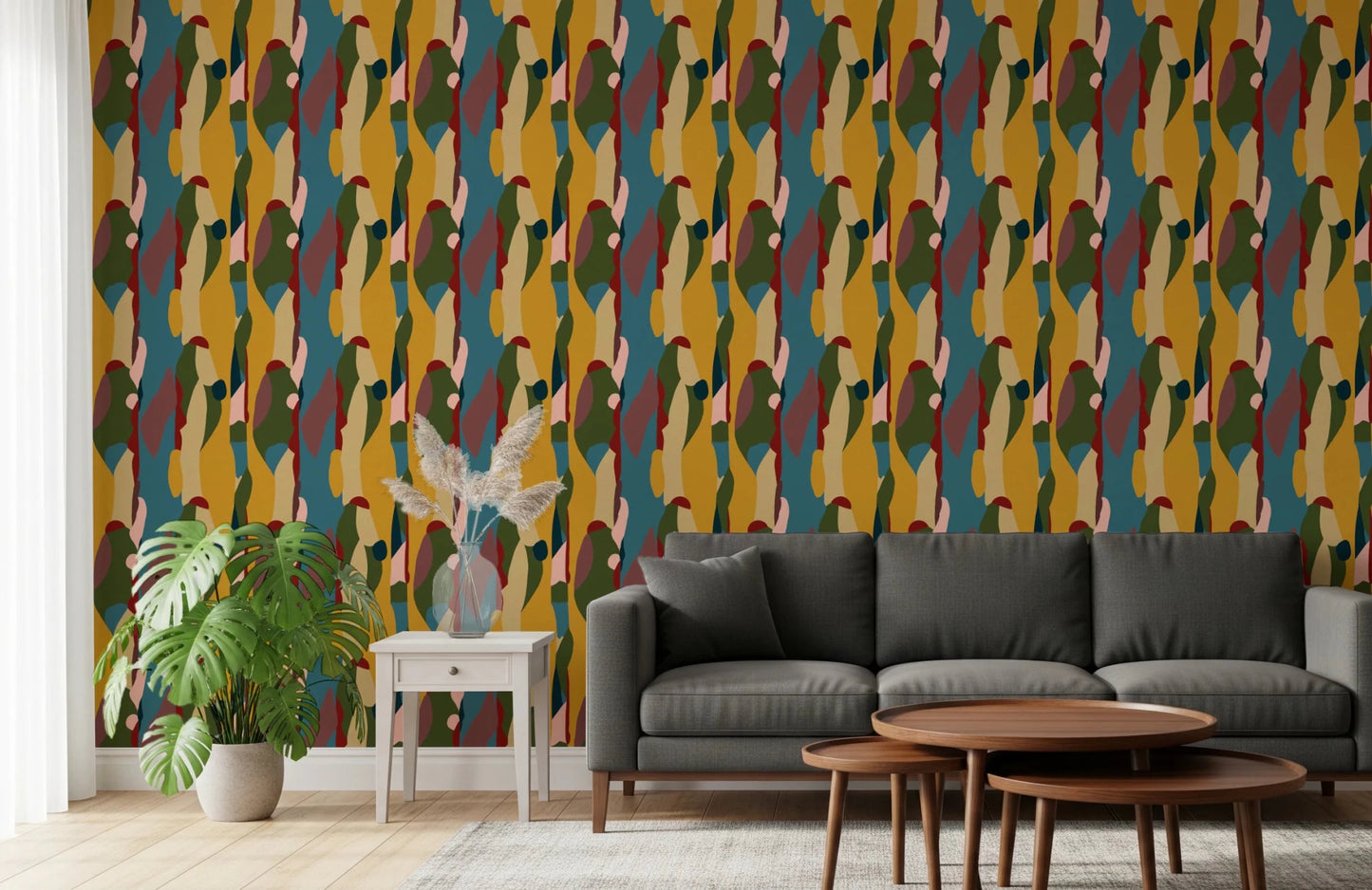 Abstract Harmony Geometry Shapes Wallpaper⁠