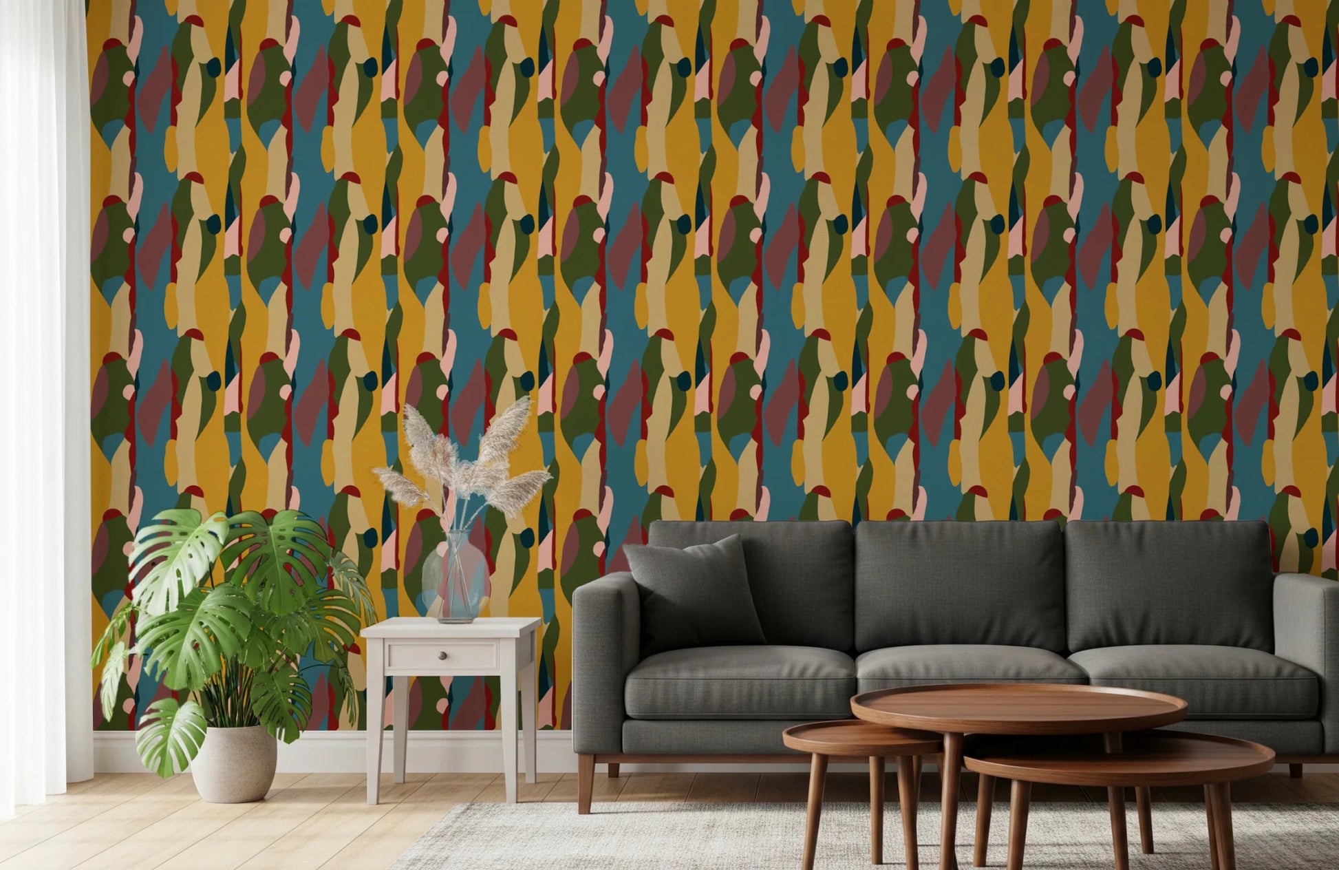 Abstract Harmony Geometry Shapes Wallpaper⁠