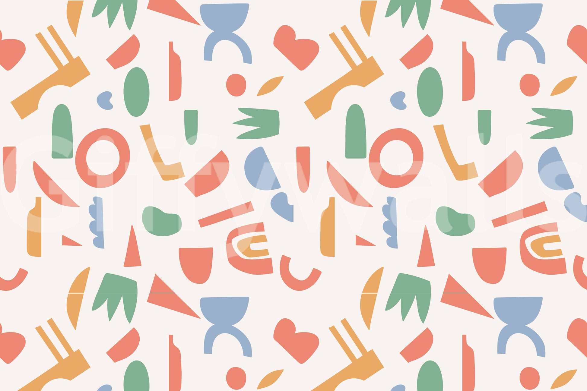 The style is a soft-focus illustration or a painterly design.

