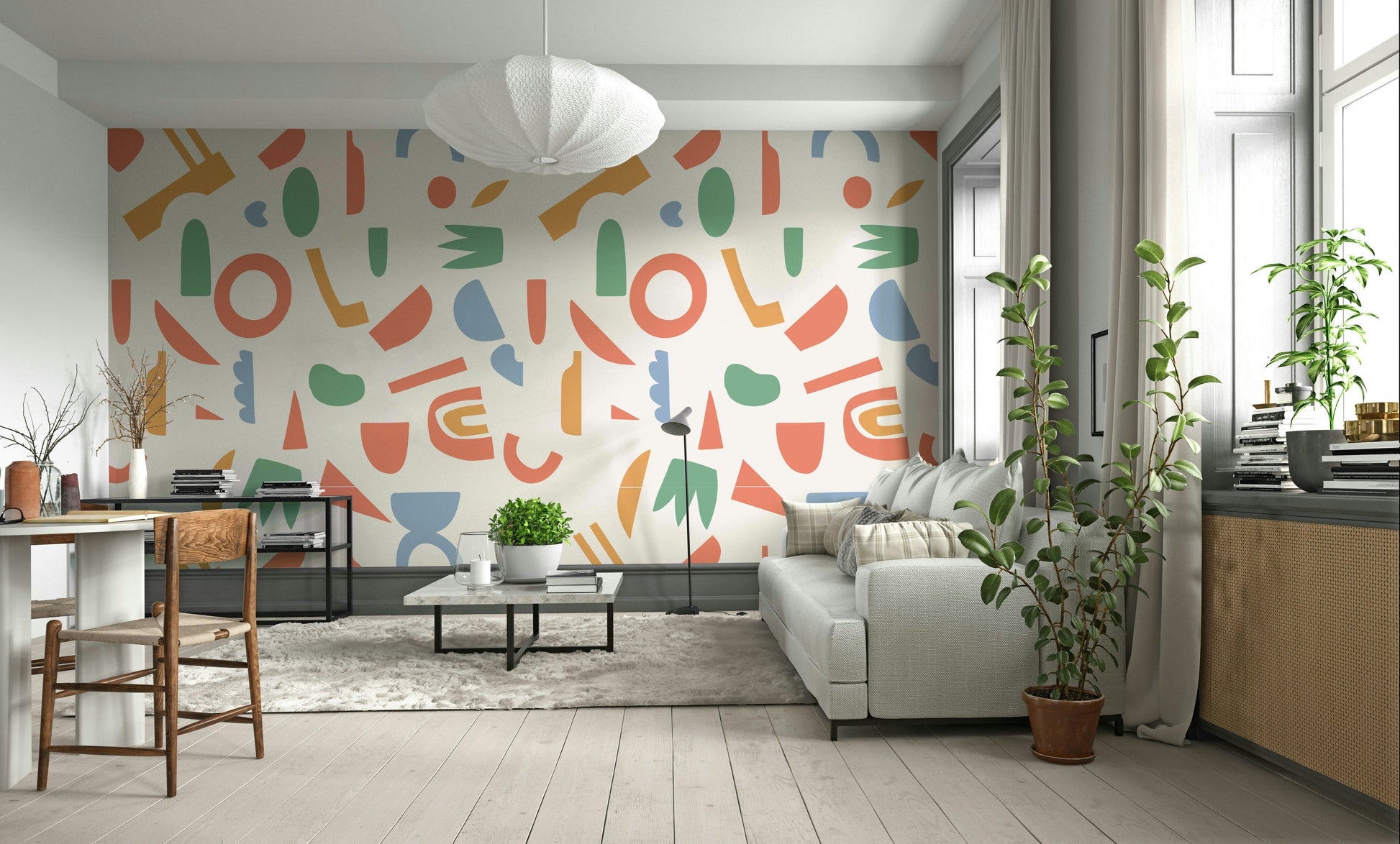 The composition is a harmonious, flowing pattern.

