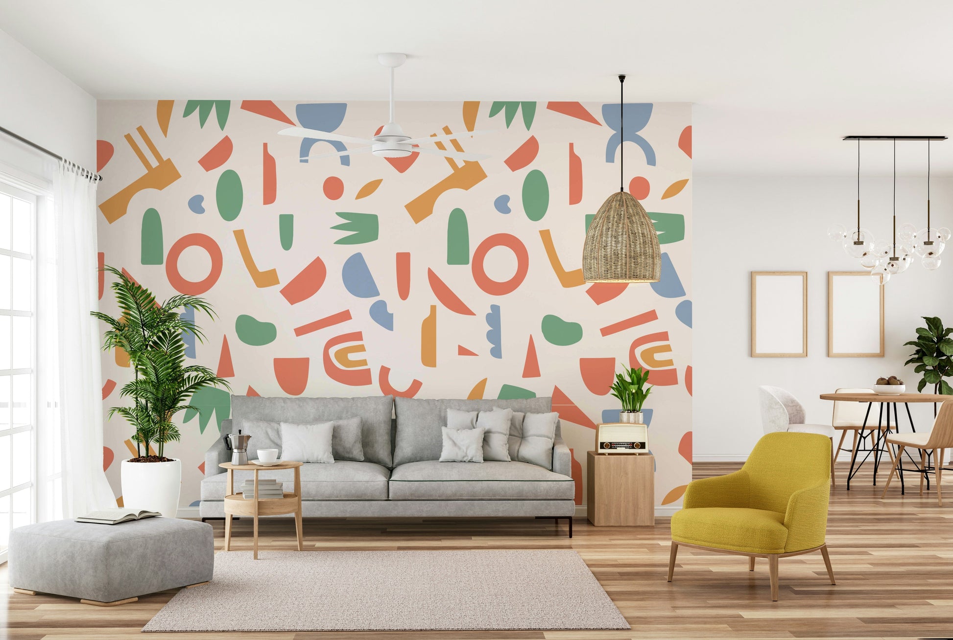 The colors are gentle, with a muted, neutral palette.

