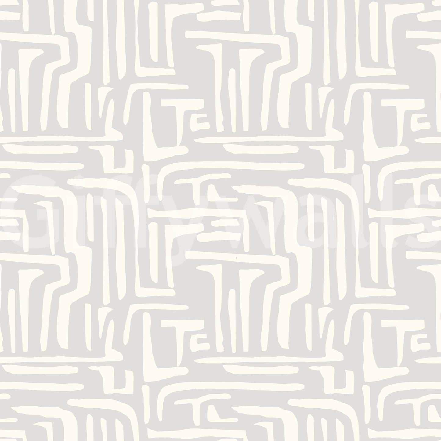 Smooth light gray motif, refined abstract movement, Abstract Maze feature.