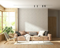 Neutral-toned geometric print, interconnected forms, Abstract Maze covering.