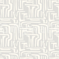 Smooth light gray motif, refined abstract movement, Abstract Maze feature.