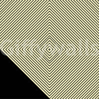 A dramatic diamond peak wallpaper created from layered black diagonal lines against a cream background.