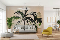 Geometric palm tree wallpaper for a modern vibe