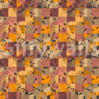 Textured painterly squares Abstract Patchwork premium wall mural modern style.