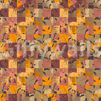 Textured painterly squares Abstract Patchwork premium wall mural modern style.