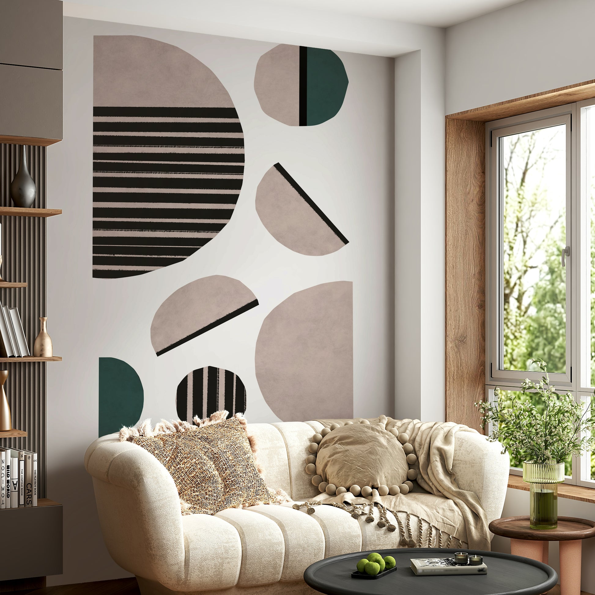 Soft pastel abstract wallpaper for a calming space.