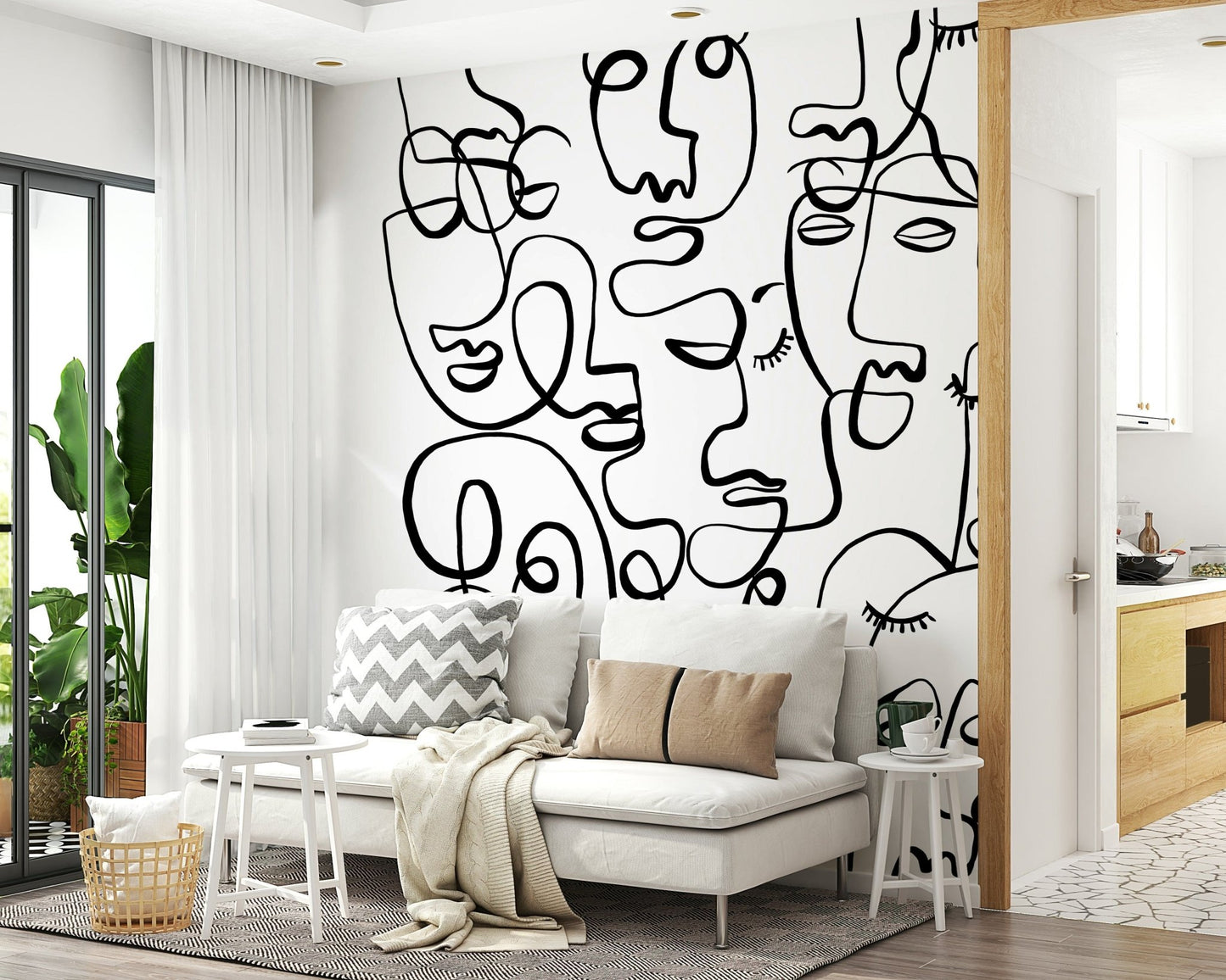 Abstract Portraits Wall Mural