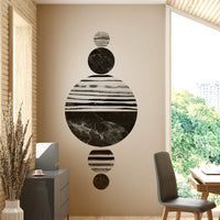 Colorful abstract shapes wallpaper for living rooms