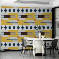 Wallpaper for walls with bold abstract elements

