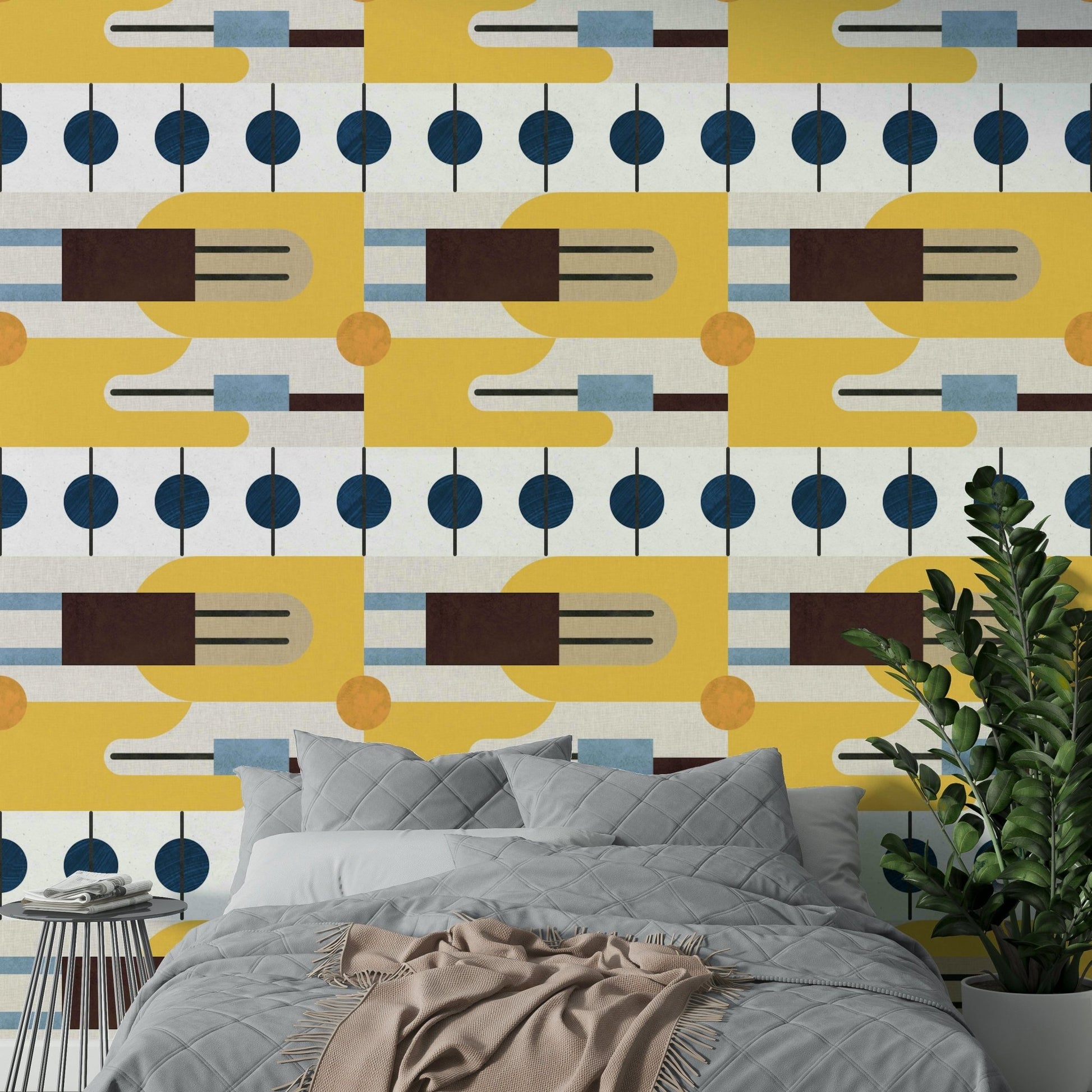 Artistic abstract wallpaper with warm minimal palette

