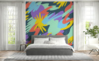 An artistic nature inspired mural for home decor.