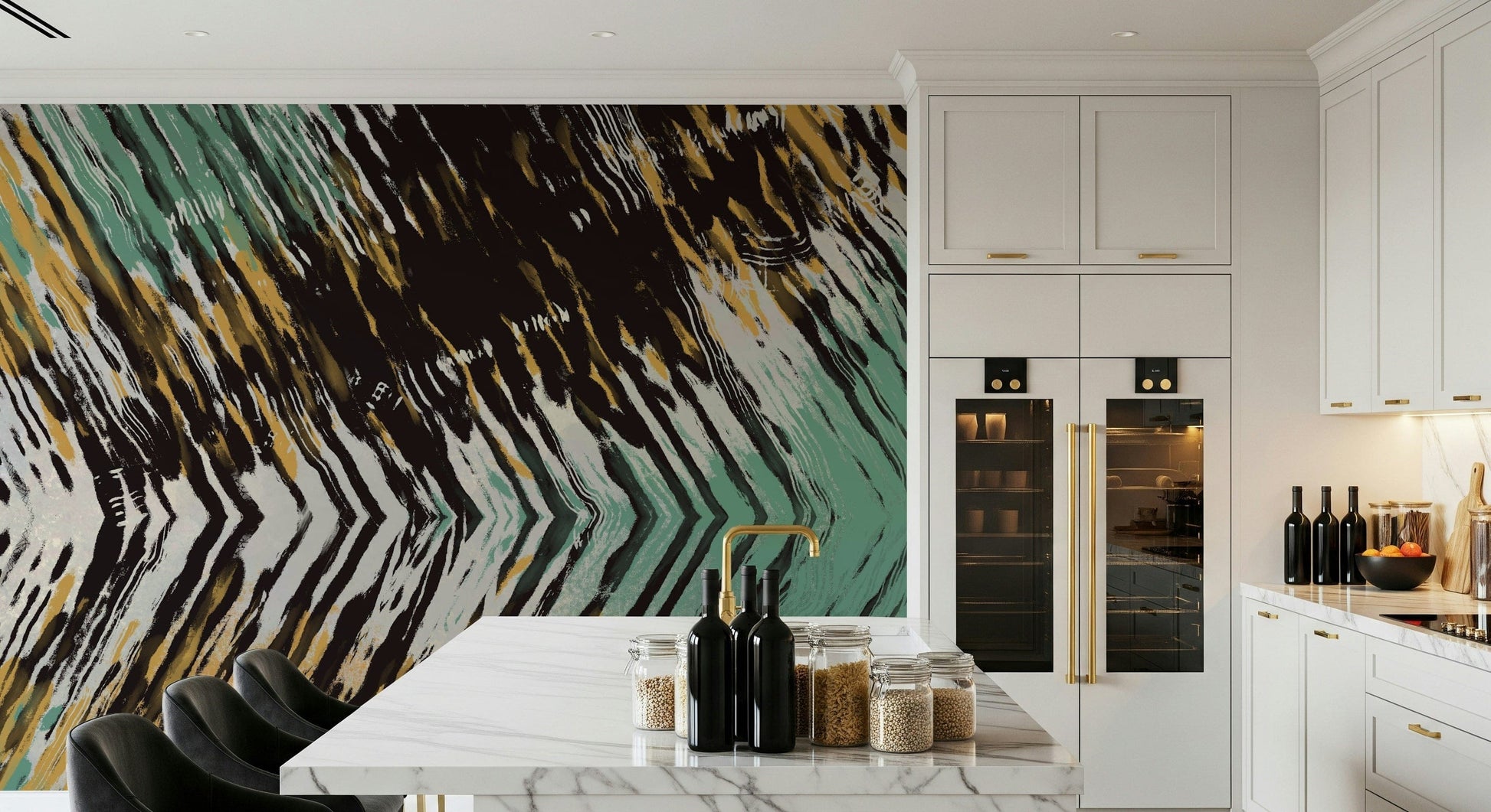 A classic abstract design wallpaper for walls.