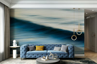 A contemplative wave texture wallpaper mural for a feature wall.

