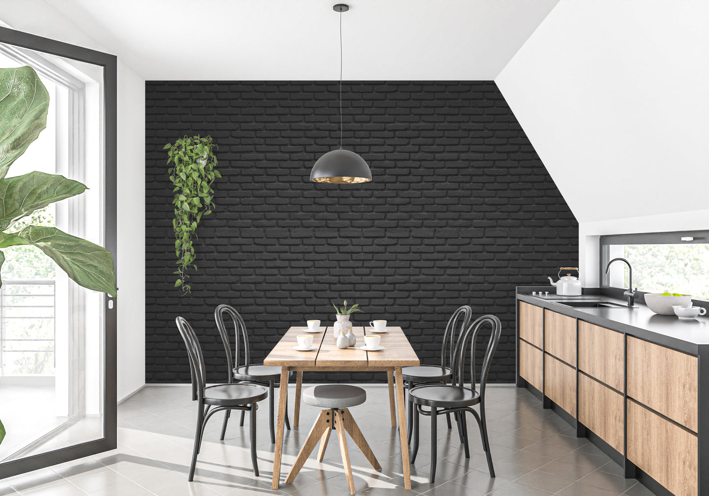 Accent Brick Wall Mural Wallpaper - Giffywalls