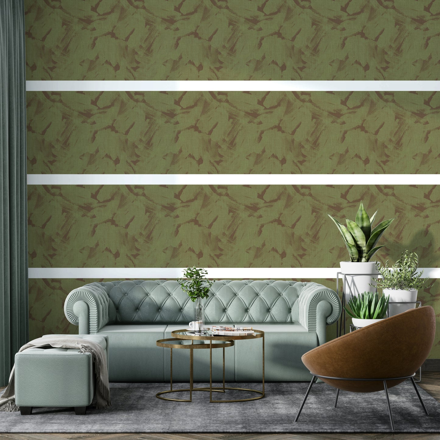 Acrylic Abstract Brushstroke Textured Camo Wallpaper⁠